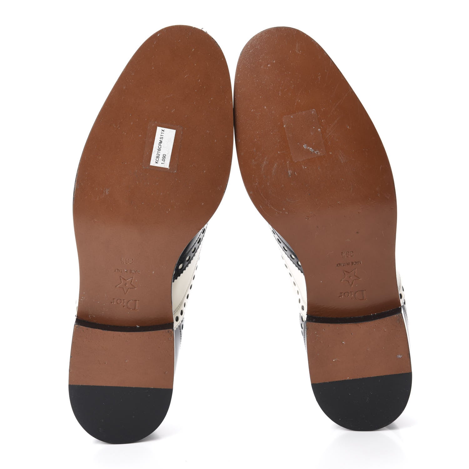 Christian Dior Calfskin Diorunit Oxford Flats 38.5 Black White 7 of 11