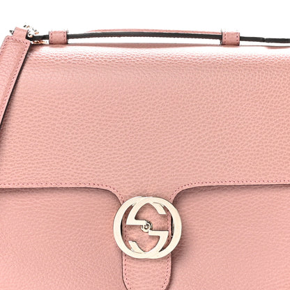 Gucci Dollar Calfskin Medium Interlocking G Top Handle Shoulder Bag Soft Pink 8 of 10