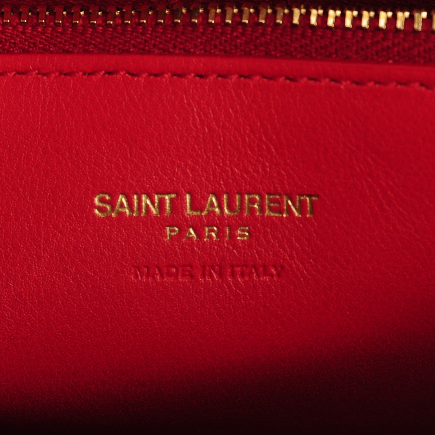 Saint Laurent Calfskin Matelasse Chevron Small Monogram Cabas Lipstick Red 6 of 7