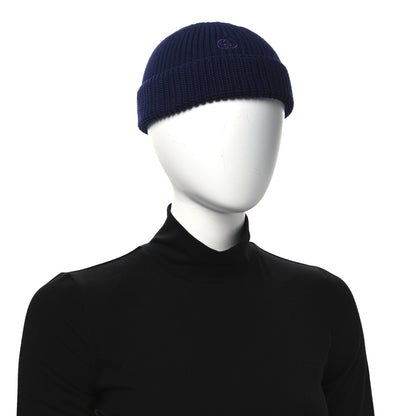 Gucci Wool Cashmere Knit Interlocking G Beanie Hat S Blue 2 of 5