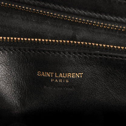 Saint Laurent Smooth Calfskin Medium Monogram Cabas Black 6 of 7