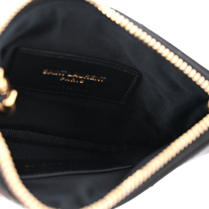 Saint Laurent Calfskin Matelasse Monogram Key Pouch Black 5 of 8