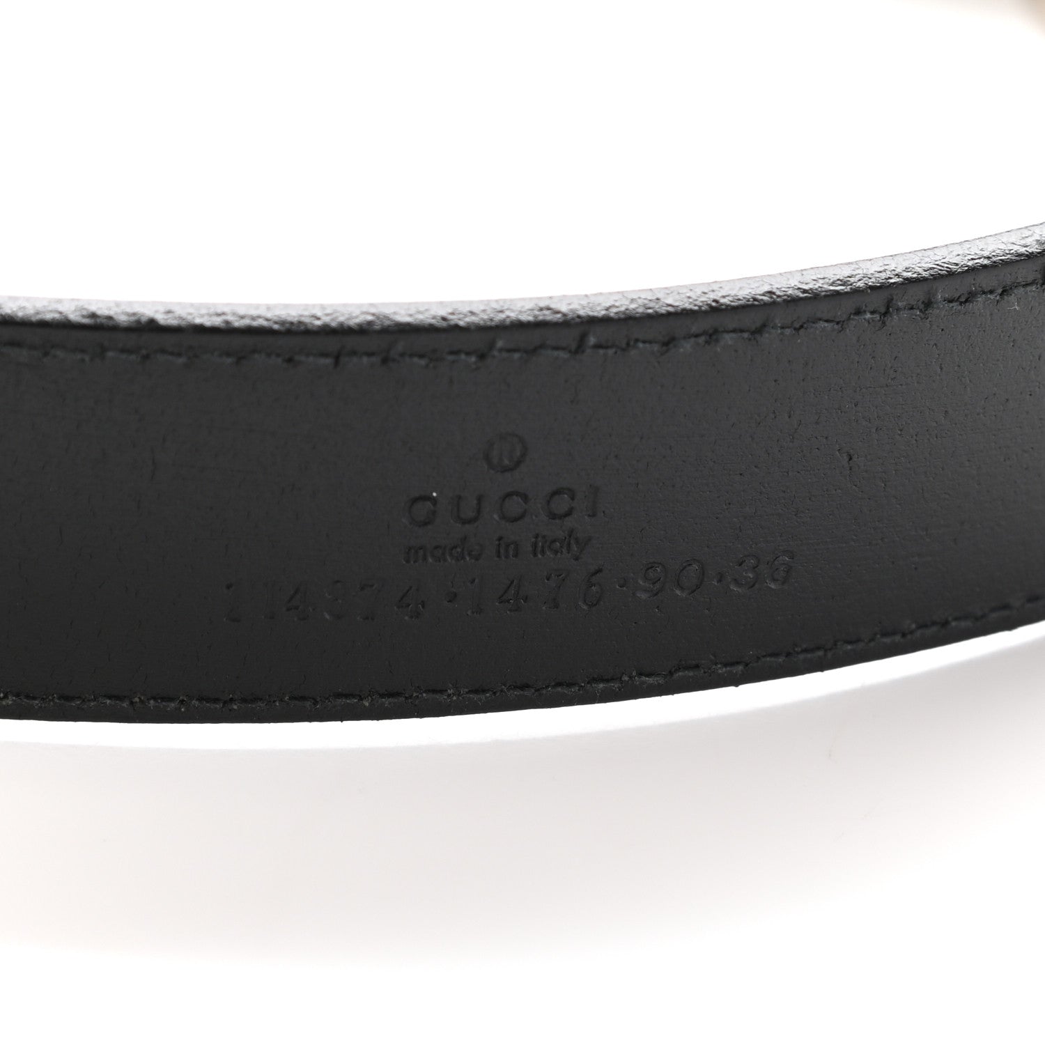 Gucci Calfskin Interlocking G Belt 90 36 Black 5 of 11
