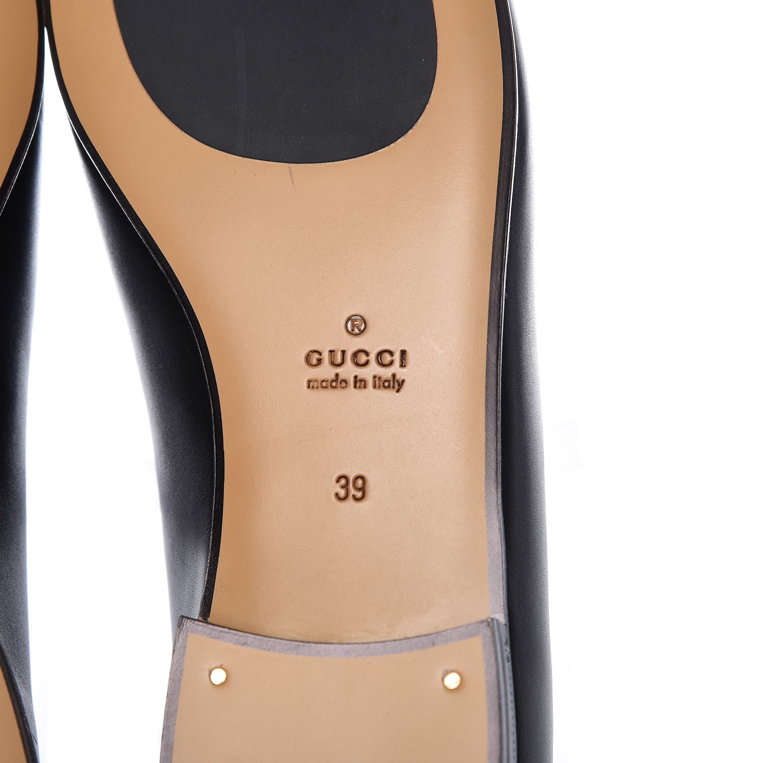 Gucci Calfskin Womens Jordaan Loafers 39 Black 6 of 10