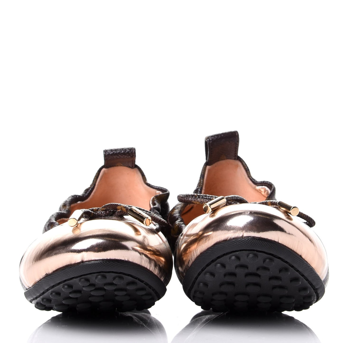 Patent Monogram Flirty Ballerina Flats 38 Gold