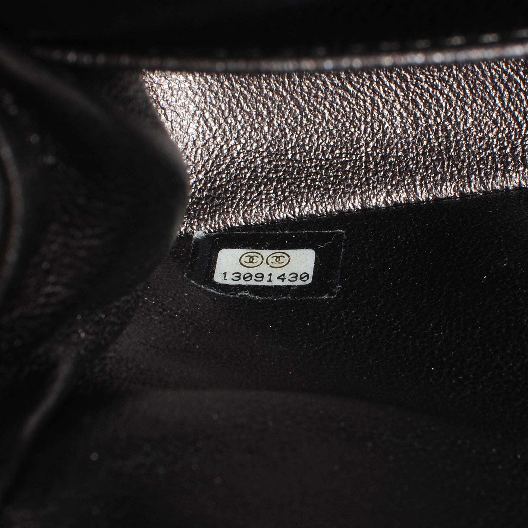 Chanel Lambskin Medium Double Flap Dark Metallic Grey 9 of 10