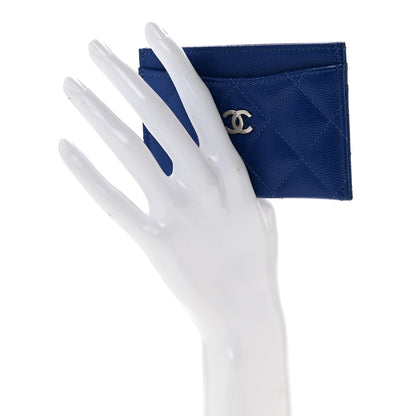 Chanel Caviar Quilted Card Holder Blue 2 of 10