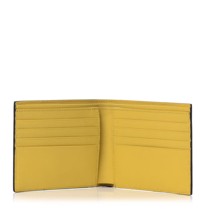 Fendi Vitello Elite Century Shadow Logo Bi-Fold Wallet Asfalto Sunflower 5 of 7