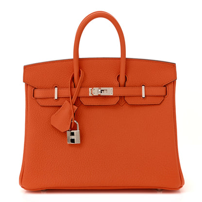 Hermes Togo Birkin 25 Orange Minium 1 of 10