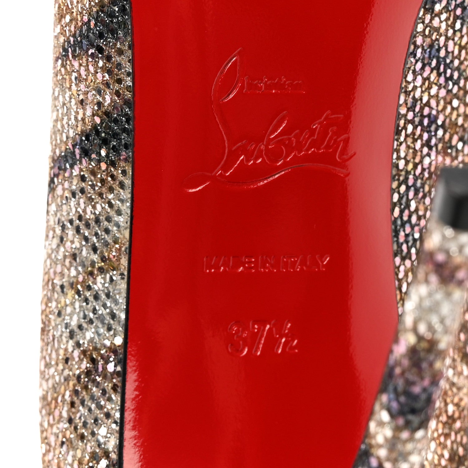 Christian Louboutin Glitter Sirene So Kate 120 Pumps 37.5 Gold 6 of 17