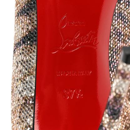 Christian Louboutin Glitter Sirene So Kate 120 Pumps 37.5 Gold 6 of 17