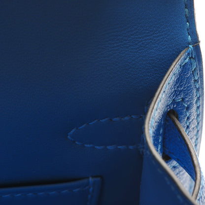 Hermes Chevre Mysore Mini Kelly Sellier 20 Bleu Hydra 13 of 22
