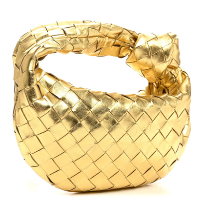 Bottega Veneta Metallic Nappa Intrecciato Mini Jodie Gold 3 of 10