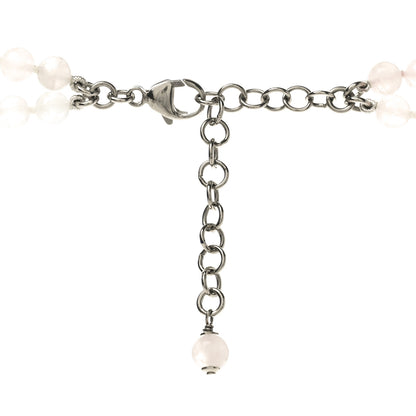 Chanel Beaded Crystal CC Long Necklace Pink 4 of 4