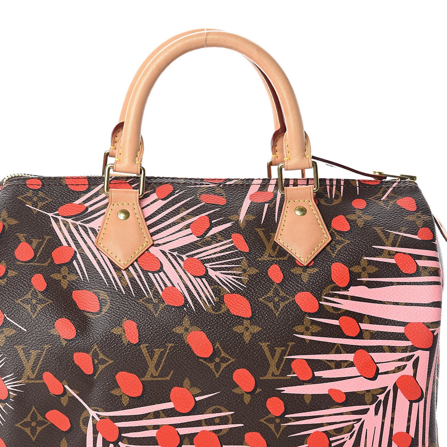 Monogram Jungle Dots Speedy 30 Sugar Pink Poppy