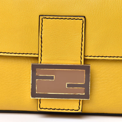 Fendi Vitello Flamingo Enamel Interchangeable Strap Baguette Chantilly Marrone Tobacco 14 of 14