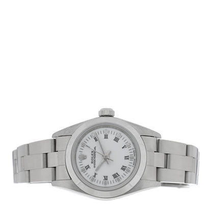Rolex Stainless Steel 24mm Oyster Perpetual Watch White Roman 76080 2 of 4