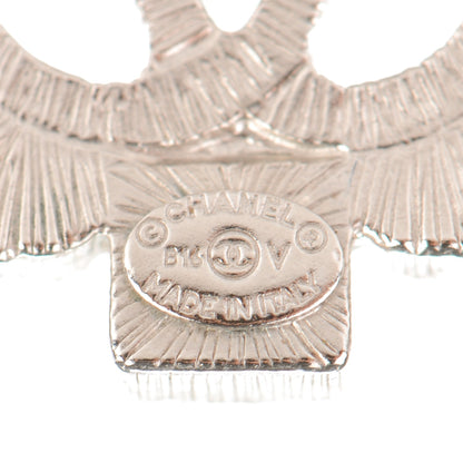 Chanel Baguette Crystal CC Earrings Silver 4 of 4