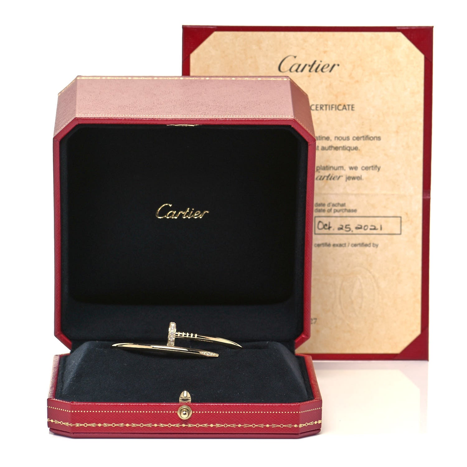 Cartier 18K Yellow Gold Diamond Juste Un Clou Bracelet 16 9 of 10