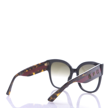 Gucci Acetate Square Frame Web Sunglasses GG0059S Black Tortoise 4 of 7