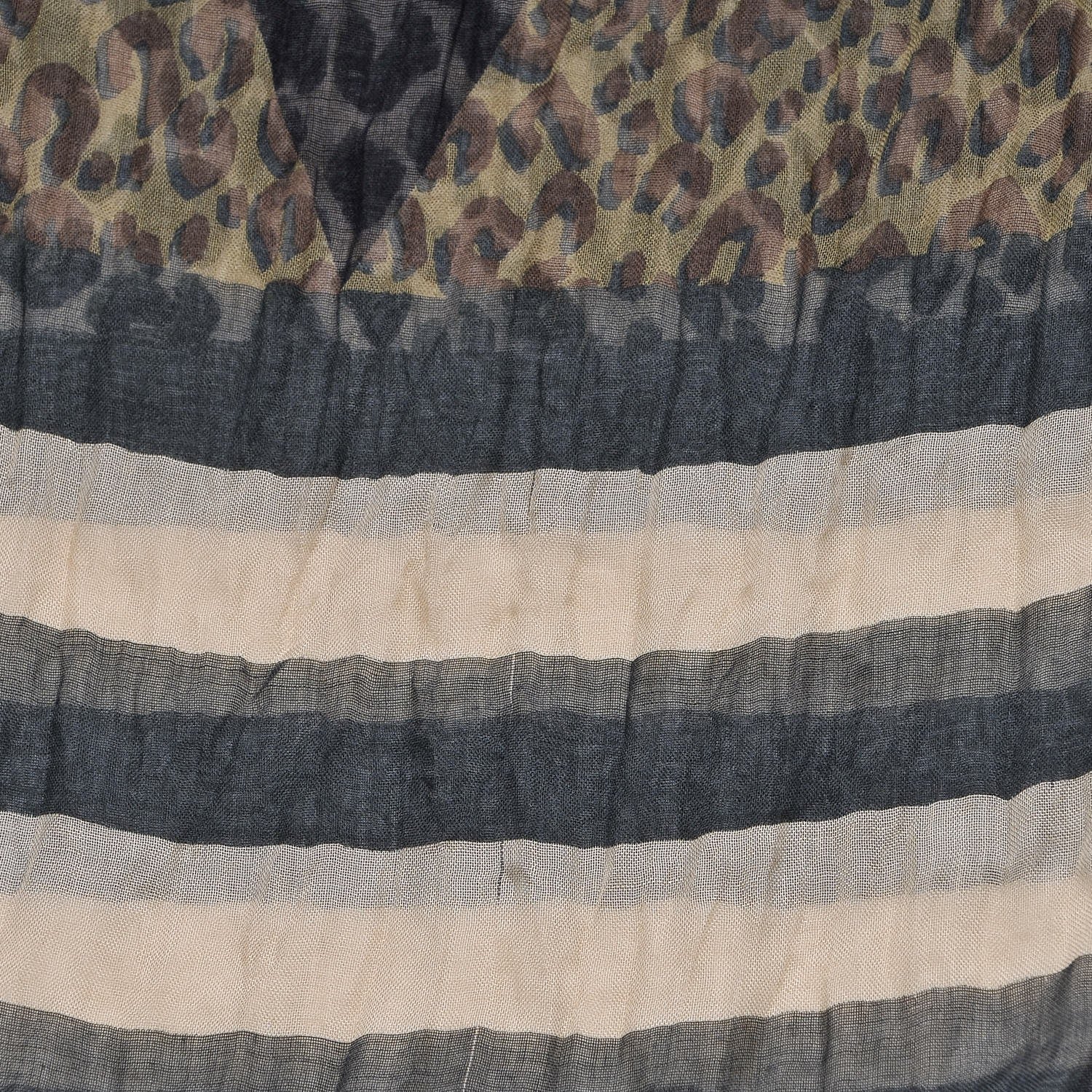 Louis Vuitton Cashmere Silk Leopard V Stole Kaki Vanilla 5 of 9