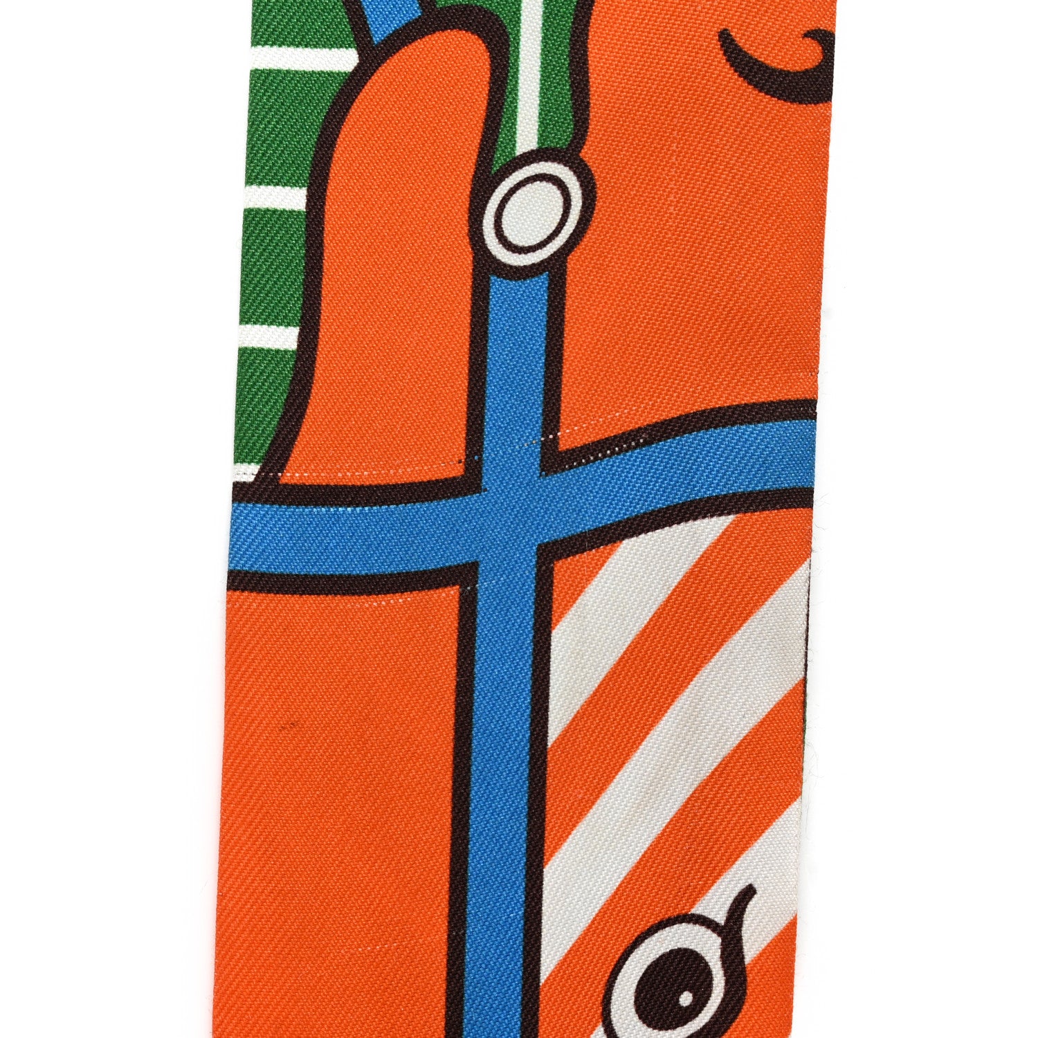 Hermes Twilly Scarf Orange Multicolor 6 of 13