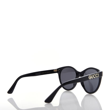 Gucci Round Frame Crystal Sunglasses GG 0419S Black 4 of 8