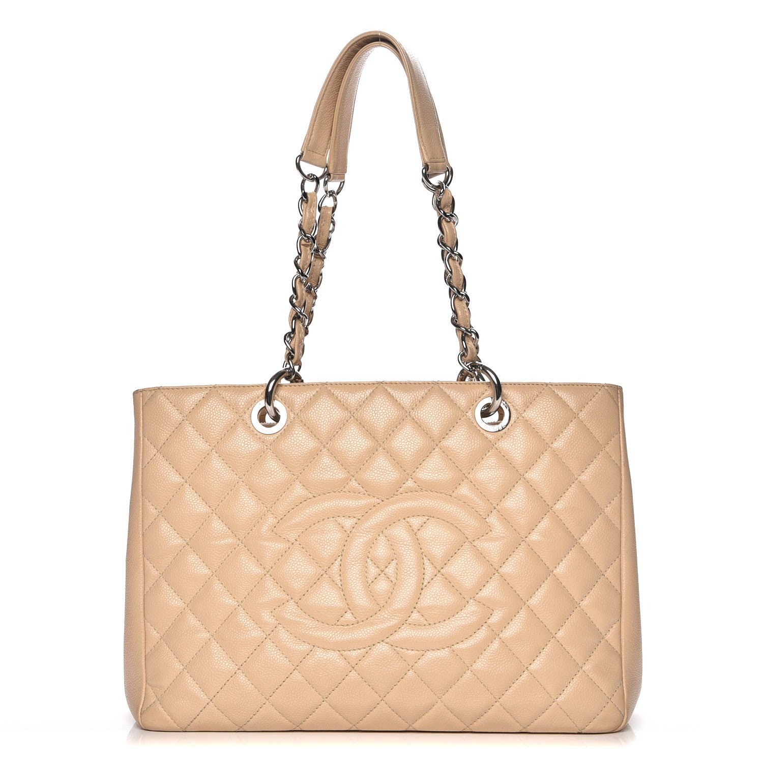 Chanel Caviar Quilted Grand Shopping Tote GST Beige Clair 1 of 11