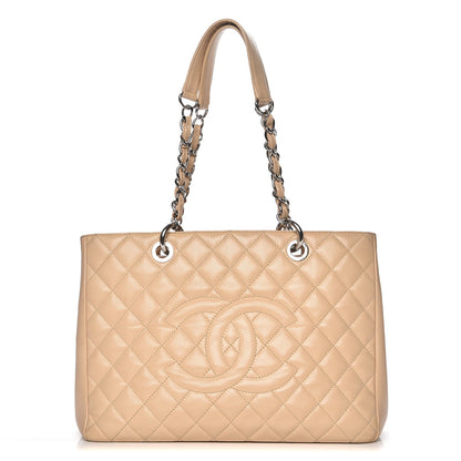 Chanel Caviar Quilted Grand Shopping Tote GST Beige Clair 1 of 11