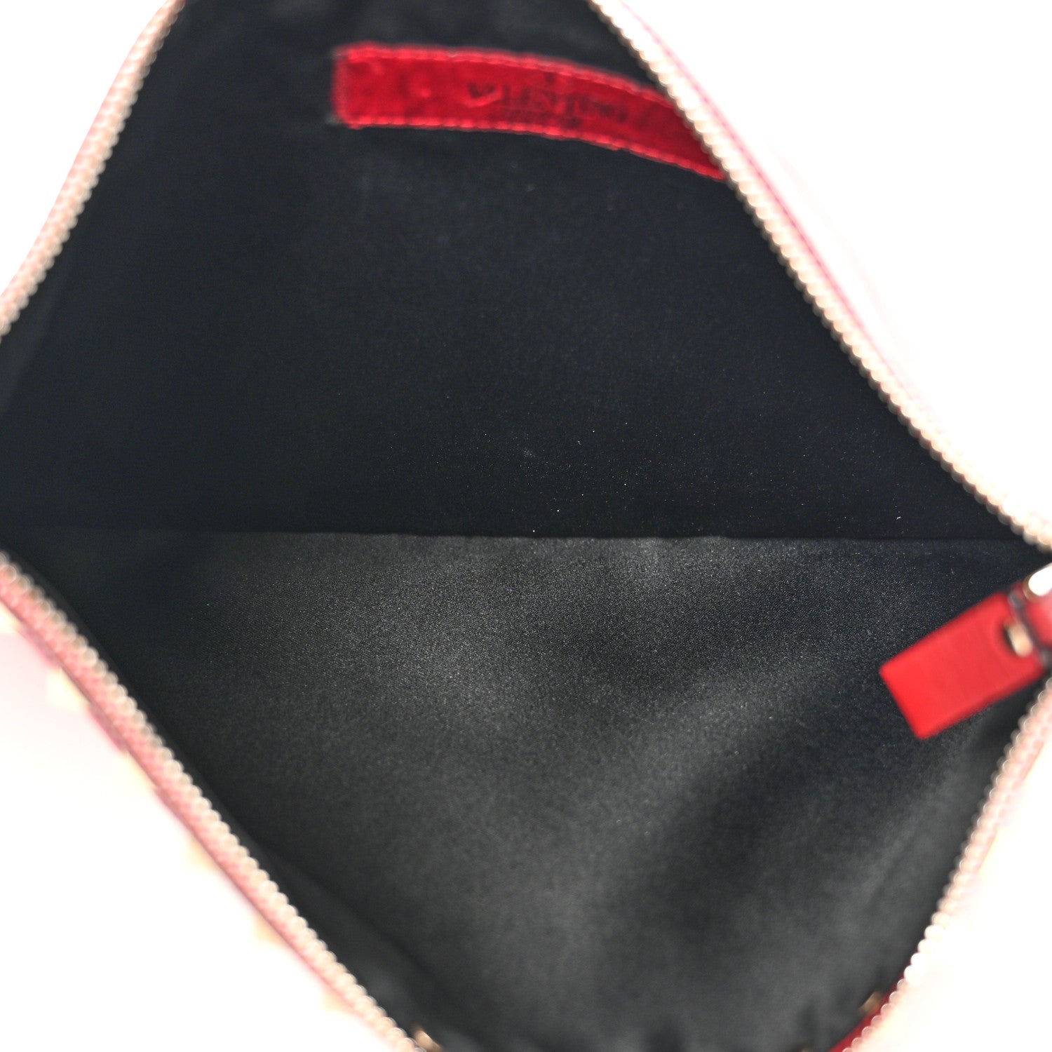 Valentino Garavani Vitello Large Rockstud Zip Pouch Red 5 of 11