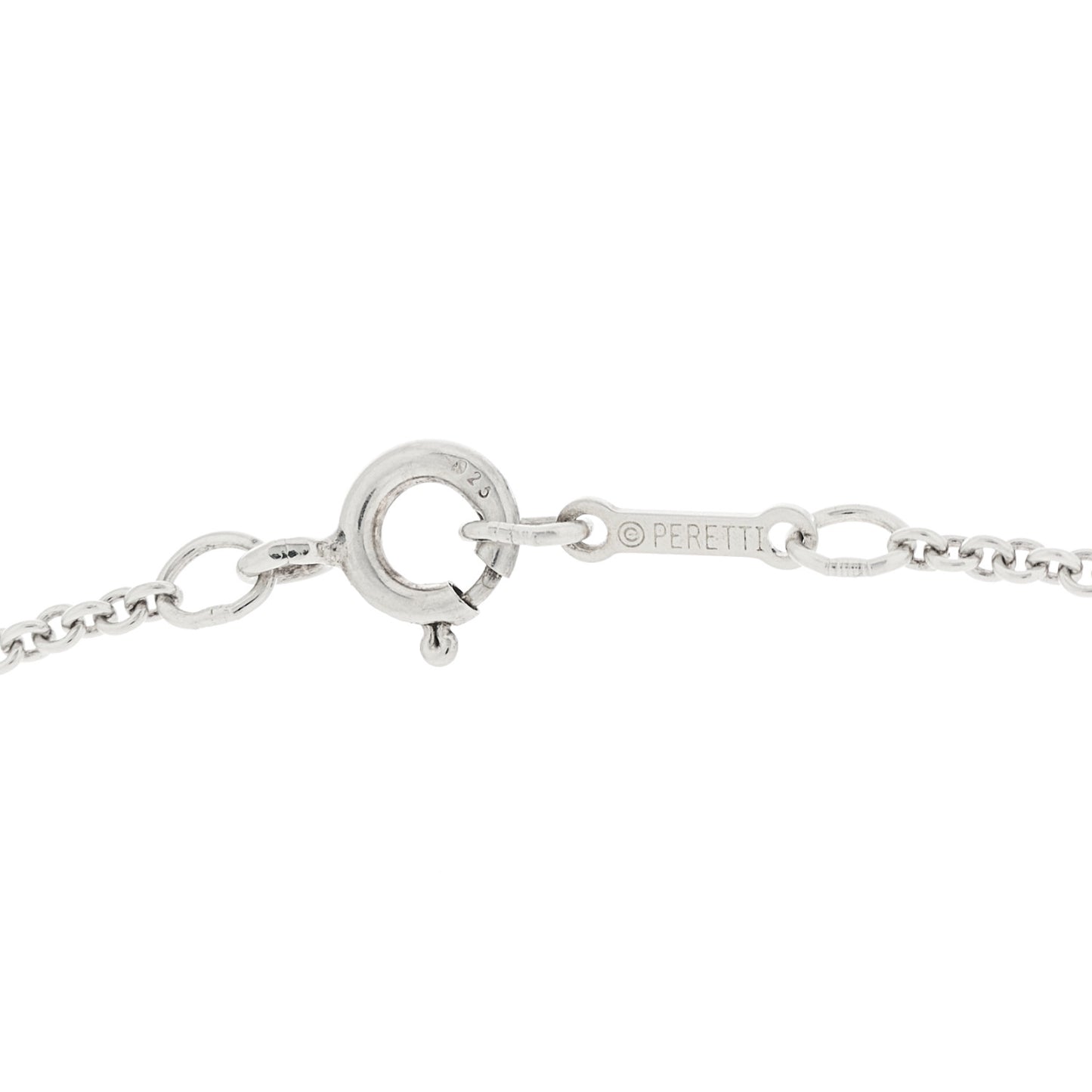 Sterling Silver Pearl Elsa Peretti Mesh Pendant Necklace