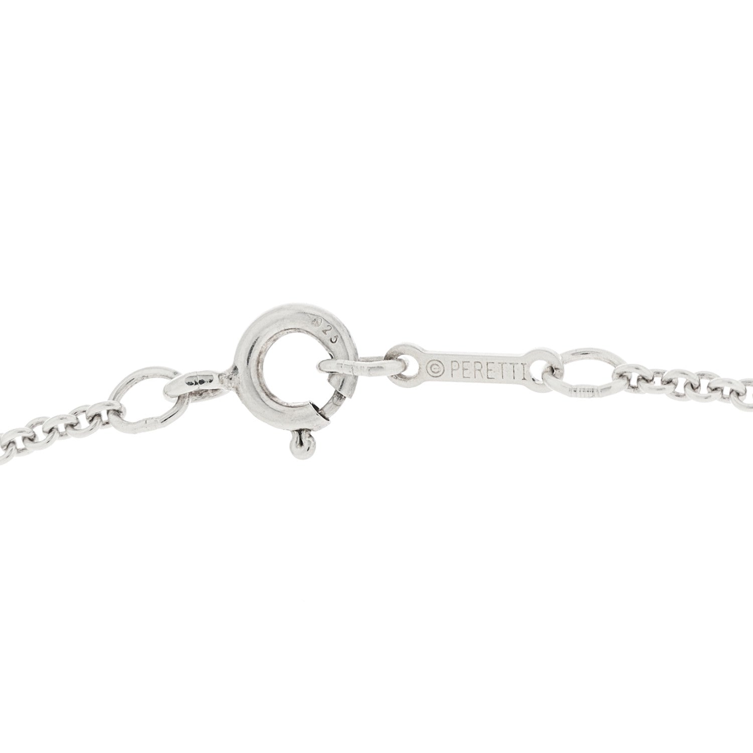 Tiffany Sterling Silver Pearl Elsa Peretti Mesh Pendant Necklace 5 of 6