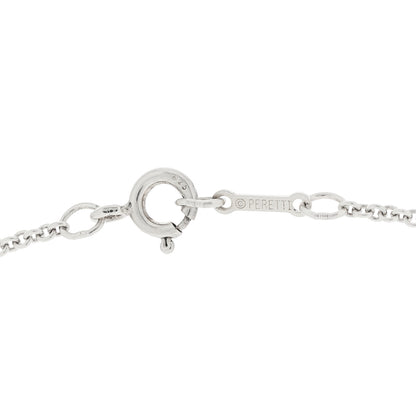 Tiffany Sterling Silver Pearl Elsa Peretti Mesh Pendant Necklace 5 of 6