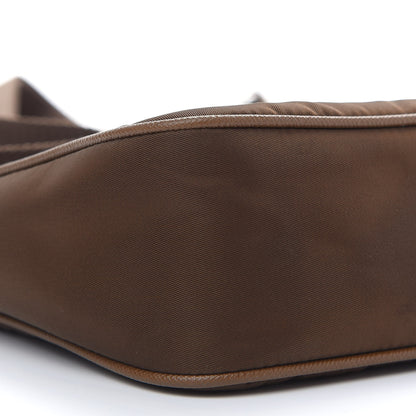 Prada Tessuto Nylon Saffiano Re-Edition 2005 Shoulder Bag Cacao 9 of 10