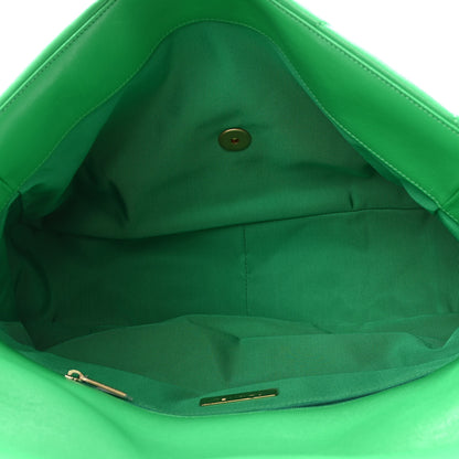 Chanel Lambskin Quilted Maxi Chanel 19 Flap Green 5 of 11