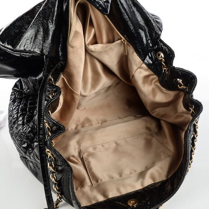 Chanel Vinyl Rock and Chain Large Flap Black 7 of 7