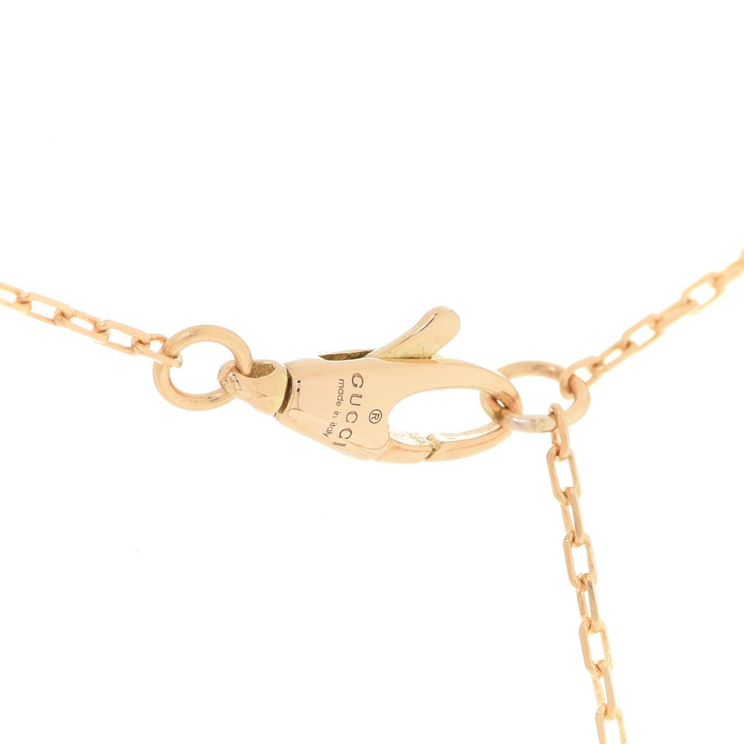 Gucci 18K Yellow Gold Green Beryl Amethyst Pink Tourmaline Citrine GG Station Rainbow Gemstone Necklace 4 of 5