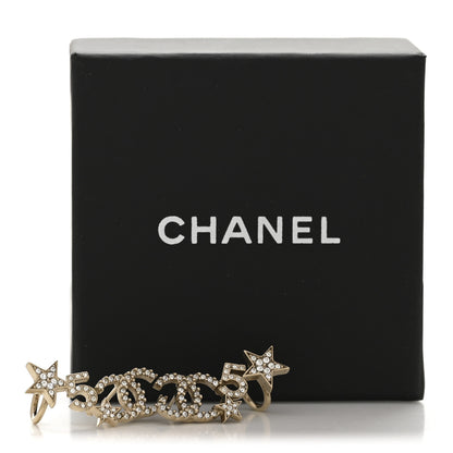 Chanel Crystal Star 5 CC Earrings Gold 5 of 5