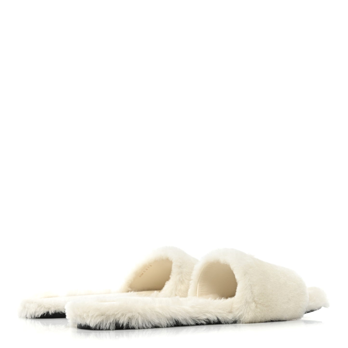 Shearling 4G Logo Mule Slide Sandals 41 Ivory
