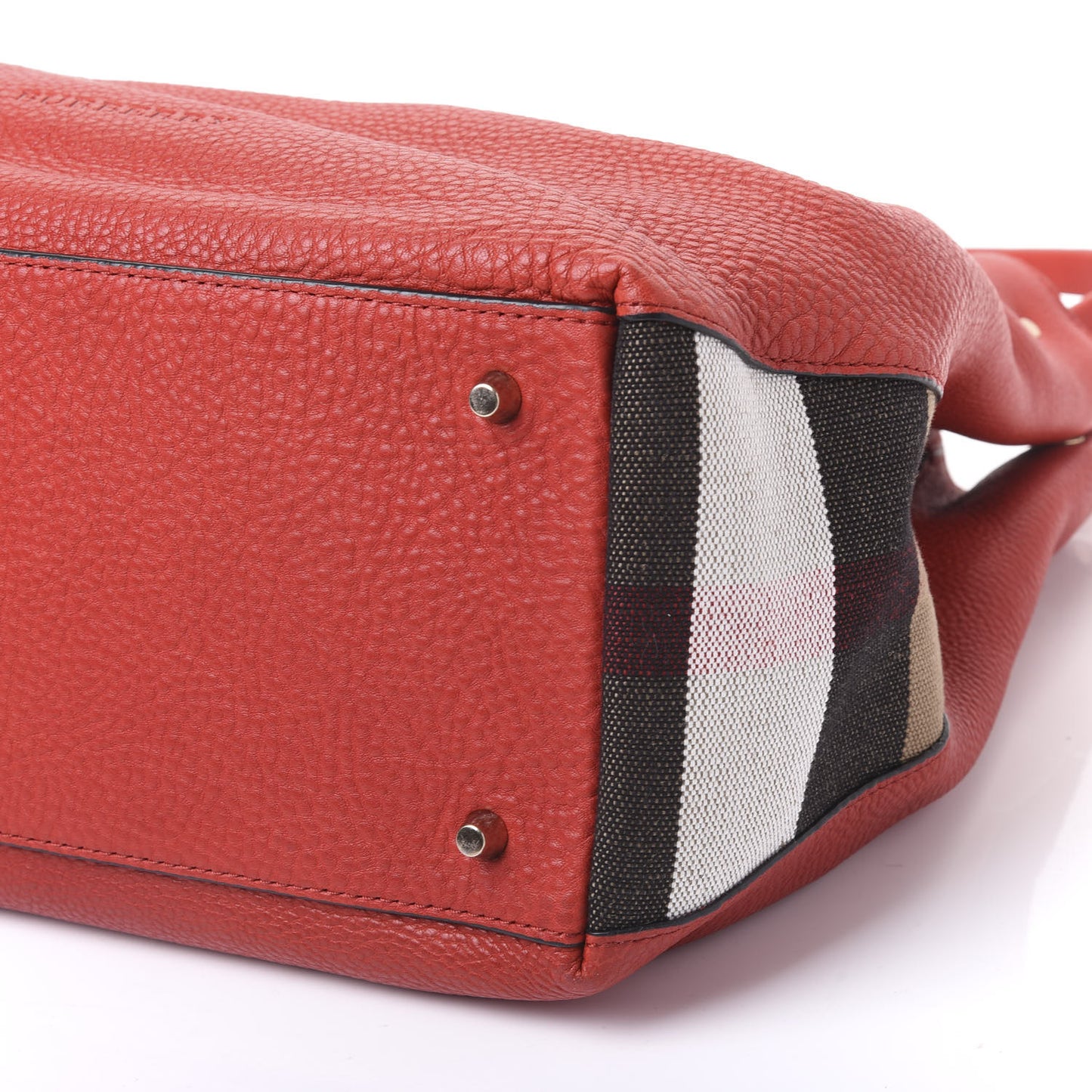 Grainy Calfskin House Check Medium Maidstone Red