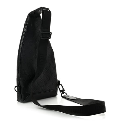 Louis Vuitton Calfskin Shadow Monogram Duo Slingbag Black 3 of 10