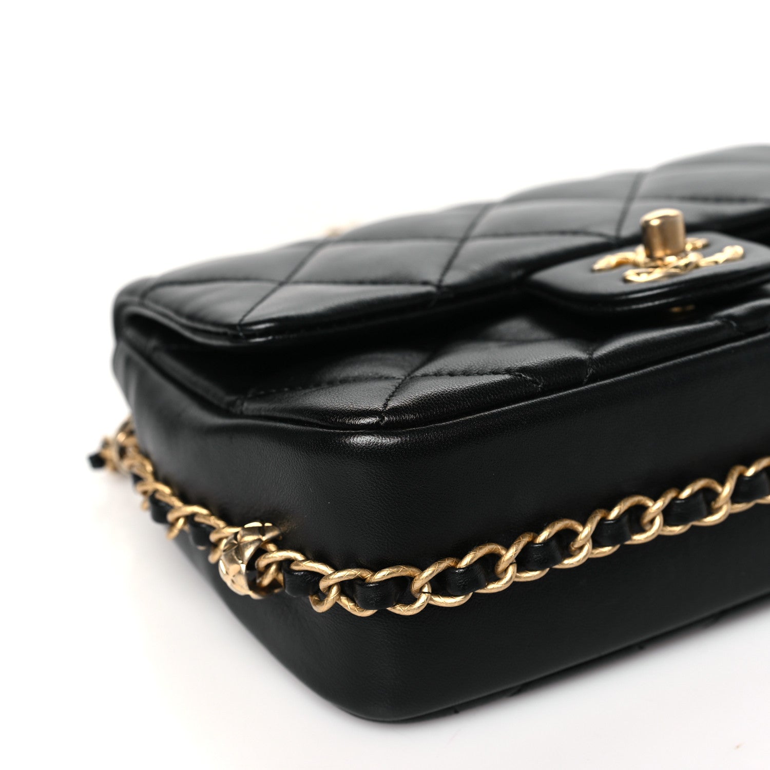 Chanel Lambskin Quilted CC Small Dynasty Flap Black 9 of 11