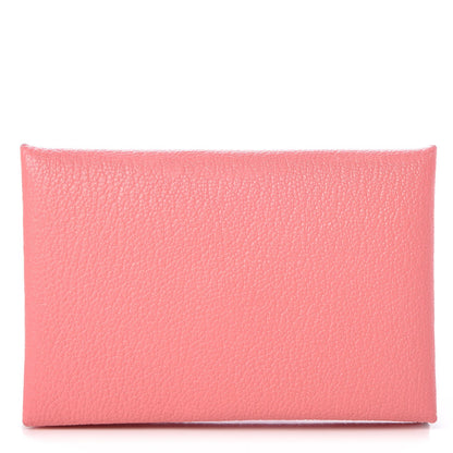 Hermes Chevre Mysore Calvi Card Case Rose Ete 1 of 8