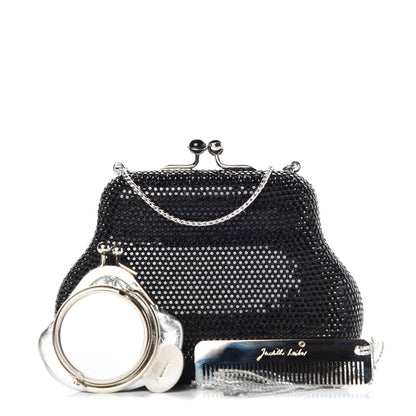 Judith Leiber Swarovski Crystal Minaudiere Clutch Black 1 of 6