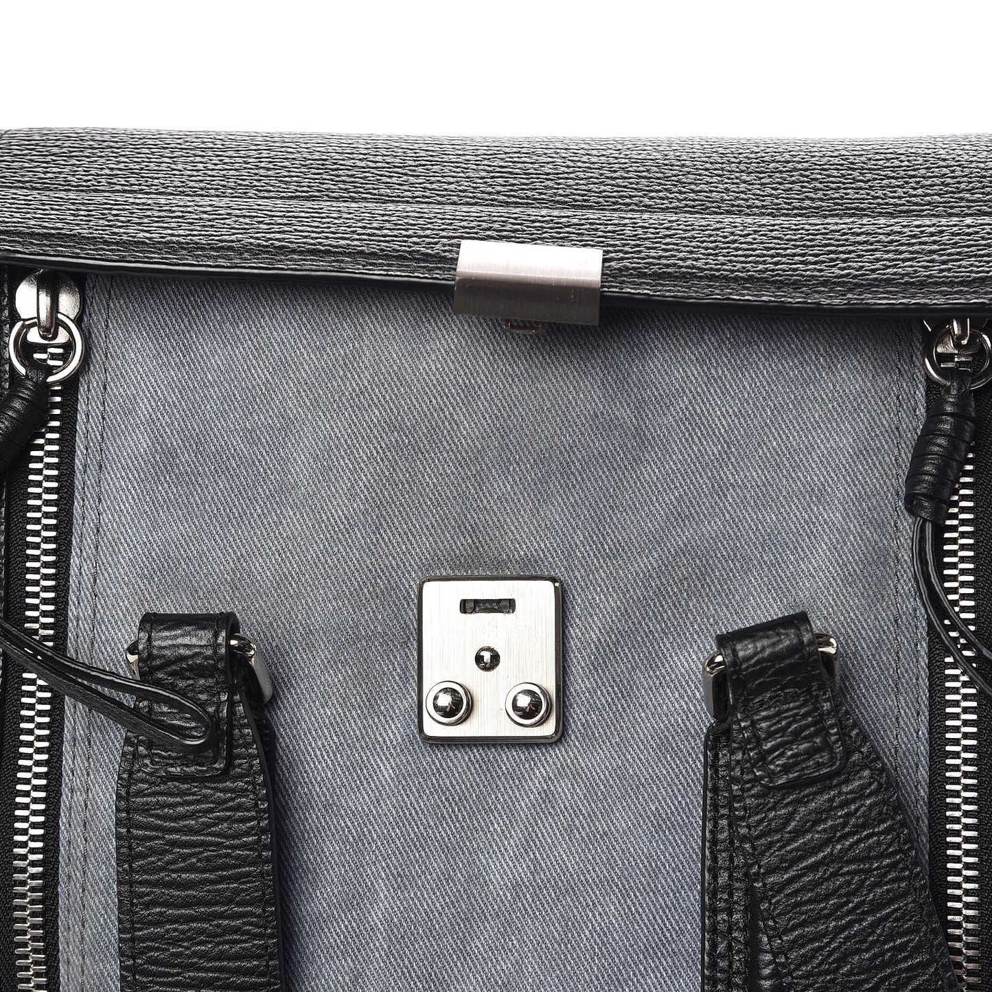 3.1 Textured Calfskin Denim Medium Pashli Satchel