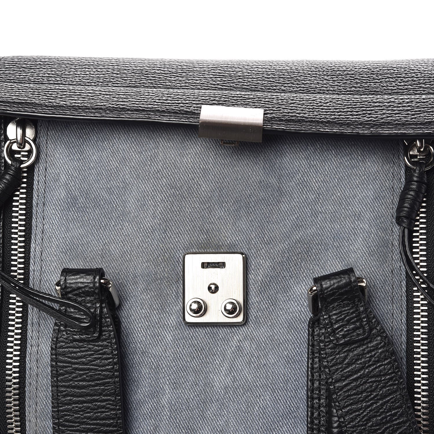 3.1 Phillip Lim 3.1 Textured Calfskin Denim Medium Pashli Satchel 8 of 13