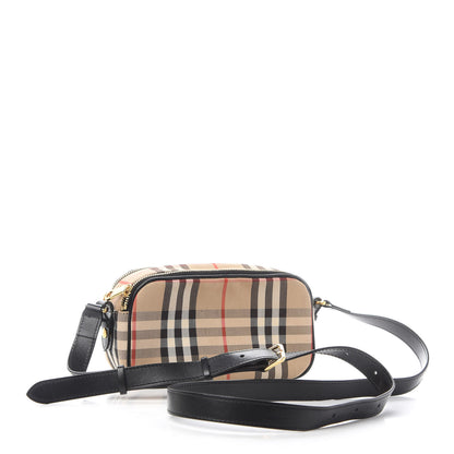 Burberry Calfskin Vintage Check Micro Camera Bag Archive Beige 3 of 12
