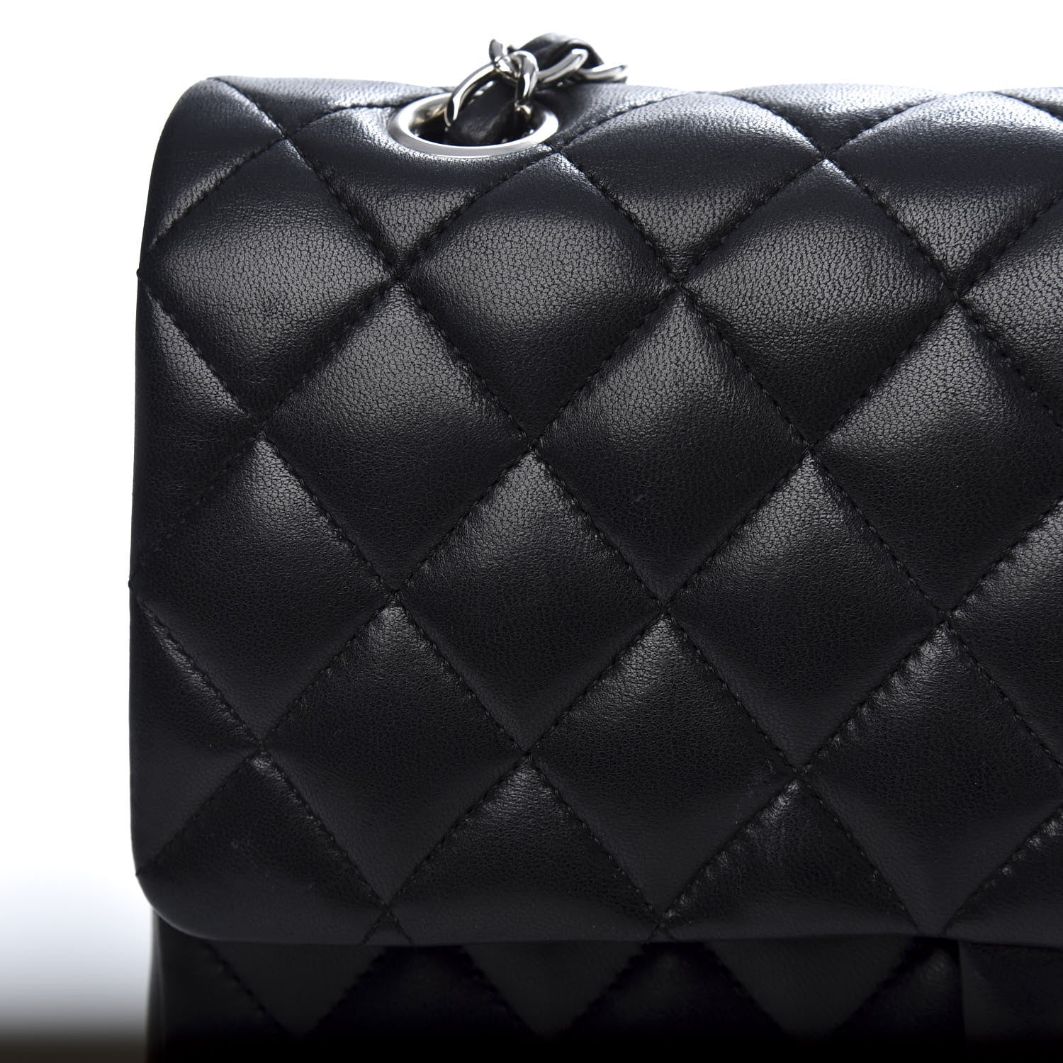 Chanel Lambskin Quilted Medium Double Flap Black 9 of 21