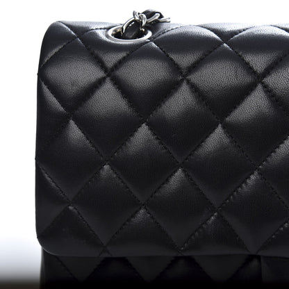 Chanel Lambskin Quilted Medium Double Flap Black 9 of 21