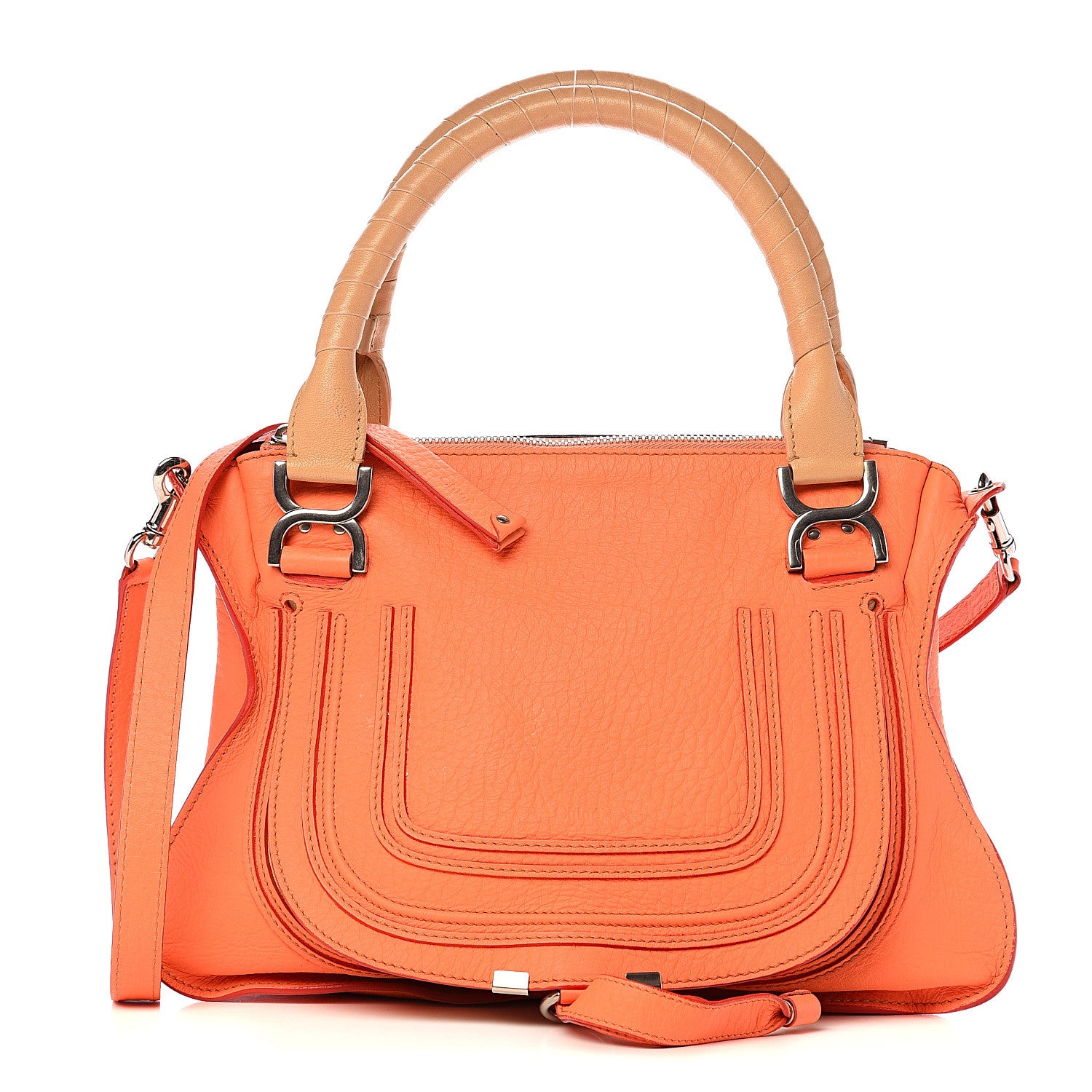 Chloe Calfskin Medium Marcie Satchel Orange Fizz 1 of 9